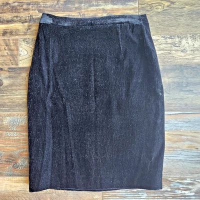 Minifalda lápiz vintage Escada Margaretha Ley polar forrada elástica negra talla 36 Foto 1 de 4