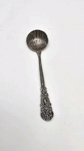 Vintage ornate coffee tea salt spoon silver tone - Bild 1 von 8