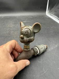 Vintage 1995 New Mickey Mouse Disney Outdoor Faucet Spigot Solid Bronze Brass - Picture 1 of 6
