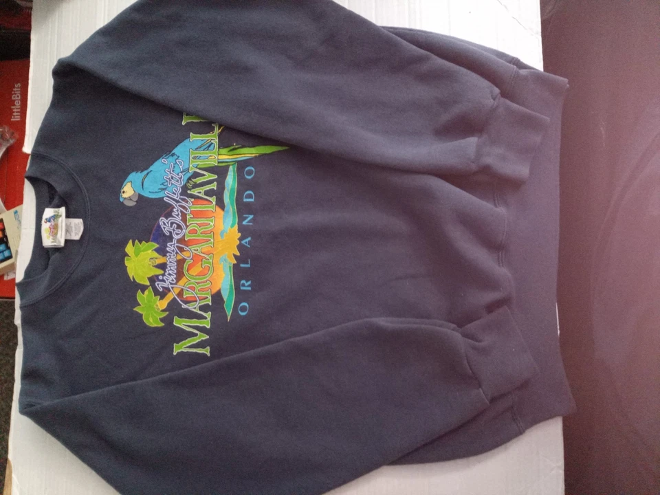 Jimmy Buffett's Margaritaville Orlando Sweatshirt Size Medium Grey/Blue Vtg - Image 1 of 4