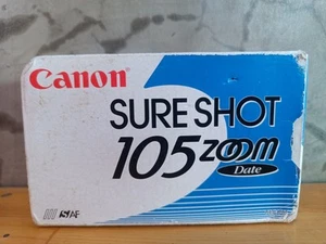 Canon Sure Shot 105 ZOOM 35mm Film Camera 38-105mm Focus Manual, And Box - Picture 1 of 6