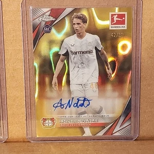 Andrea Natali 2024-25 Topps Chrome Bundeliga Gold Auto #42/50 Bayer Leverkusen - Picture 1 of 3