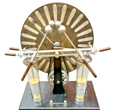 Instrument scientifique -Machine de Wimshurst  sur socle en bois par " Voltana" - Photo 1/4