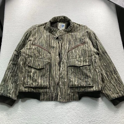 Vintage Trophy Club Realtree Camo Jacket Coat Mens XL Green Distressed Thrashed - Image 1 of 4