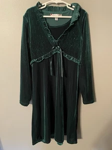 Girls Speechless Long Sleeve Velvet Dress - Size 12 - Picture 1 of 4
