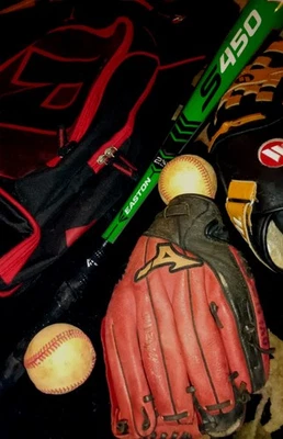 Lote de beisebol DeMarini bolsa mochila taco de softbol 2 luvas 135bf vale Easton S450! - Imagem 1 de 4