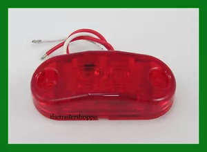 Cámper remolque rojo pequeño 2 LED espacio rectangular luces marcadoras laterales - Imagen 1 de 2