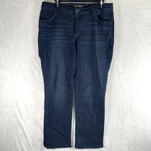 Jeans Lee Relaxed Fit gamba dritta vita media donna taglia 8 blu denim 34x28 - Foto 1 di 10
