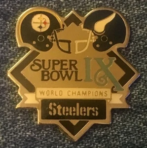 Pittsburgh Steelers Pin~Super Bowl 9~IX~Weltmeister~NFL~Fußball~Peter David - Bild 1 von 3