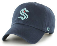 SEATTLE KRAKEN NHL NAVY BLUE UNSTRUCTURED DAD CAP HAT NEW! CLEAN UP '47 BRAND