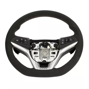 OEM GM Steering Wheel Black Suede Red Trim 2012-2015 Camaro Z28 ZL1 SS 22896548 - Picture 1 of 4
