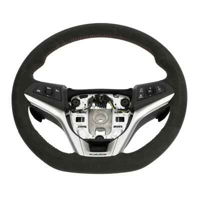 OEM GM Steering Wheel Black Suede Red Trim 2012-2015 Camaro Z28 ZL1 SS 22896548 - Image 1 of 4