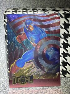 1995 Marvel Metal Captain America Metal Blaster insert