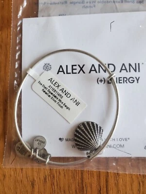 НОВЫЙ 100% подлинный Alex and Ani (+) энергии морской раковины расширяемый провод браслет - Изображение 1 из 4