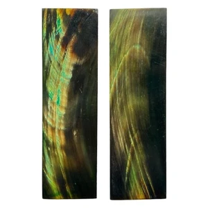 Green Buffalo Horn 5" Knife Handle Making Scales Bladesmithing Crafting Blanks - Picture 1 of 4