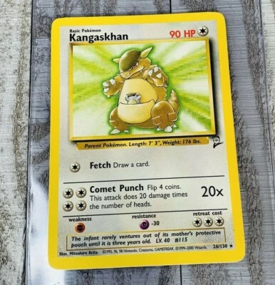 Kangaskhan 26/130 Base Set 2 NON-HOLO Rare Pokemon Card Very Good - Image 1 of 3