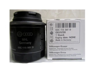Original VW/Audi 03C115561D Oil Filter Audi Seat Skoda Volkswagen New - Picture 1 of 7