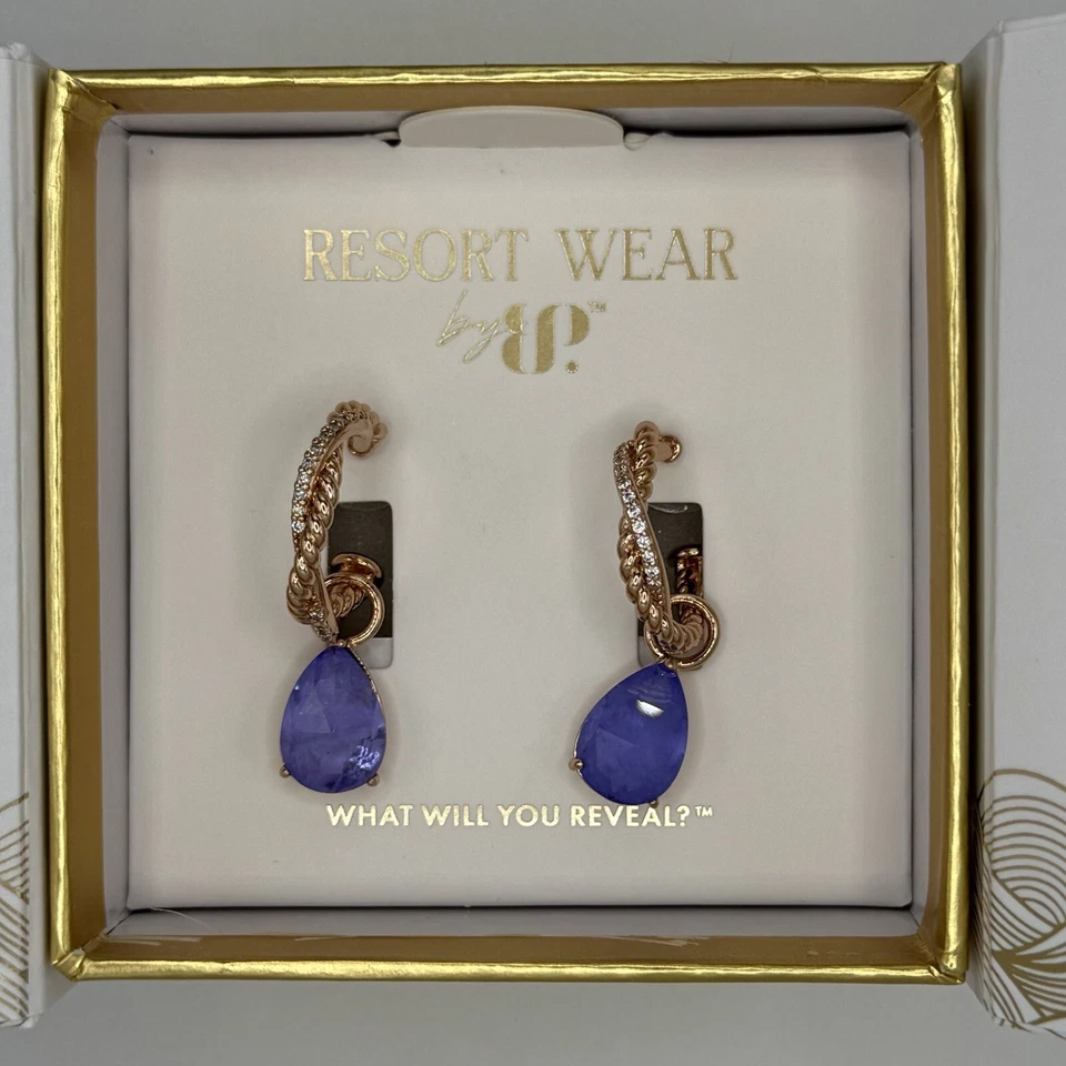 Bomb Party Resort Wear Hoop Earrings - The Odessa Earrings ER49499 - RG Plating — 第 1/1 张图片
