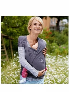 Babytrage MANDUCA Sling Baby und Kindertrage, Bauchtrage, Rückentrage, Schwarz - Bild 1 von 3