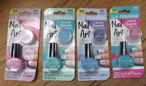 NEW LOT of 4 L.A. Colors Nail Art polish & glitter sets Create Shimmer Nails - Picture 1 of 1