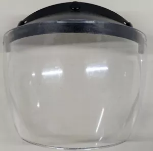HELMET FLIP UP FACE SHIELD - UNIVERSAL 3 SNAP - RATCHETING Model 500 Clear - Foto 1 di 7