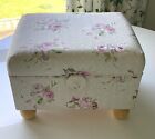 John Lewis Large Sewing Craft Box Storage Footstool with wooden feet. VGC