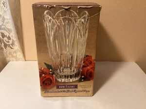 Vase Hometrends Handmade 24% Lead Crystal Vase, Made in Poland 10” - Picture 1 of 5