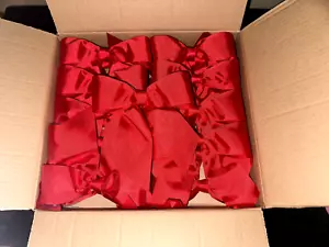 Ribbon Bows Red Grosgrain 20 Large Free Shipping - Picture 1 of 2