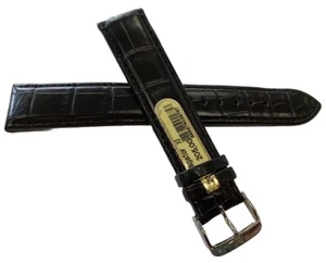 New Di-Modell Black Genuine Alligator 20mm EXTRA LONG Watch Band Silver Buckle - Picture 1 of 12