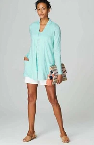 J.Jill ~ 2X ~ NEW Excellent Linen & Cotton Knit Jacket ~ Sea Breeze ~ NWT (1C1) - Picture 1 of 4