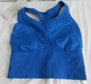 Sweaty Betty Women's Stamina Longline Sports Bra Oxford Blue SIze M New - Picture 1 of 8