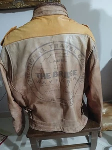 Giacca giubbino THE BRIDGE uomo pelle colore marrone taglia 54 cod.CC030 - Imagen 1 de 14