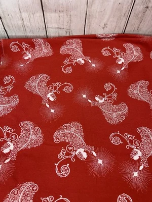 Angel Cotton Fabric 2 yard 44" Wide Red White Cotton Washed Vintage Springs - Image 1 of 4
