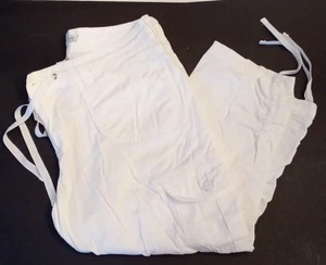 Pantalones capri blancos Faded Glory para mujer talla 12 algodón elástico spandex - Imagen 1 de 4