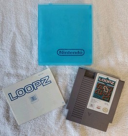 Loopz Nintendo NES 1990 Game Cartridge & Manual Tested