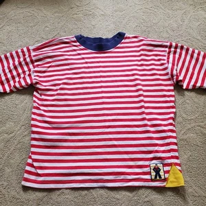 T-shirt donna Club Coconut Grove rossa bianca nautica a righe taglia large anni 80 90 - Foto 1 di 9