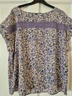 Shein Lilac Floral Top New Size XL