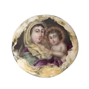 Antique Georgian Hand Painted Porcelain Madonna & Child - Picture 1 of 4