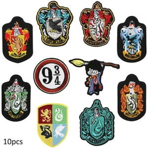 10 Stk Harry Potter Kinder Flicken zum Aufbügeln Aufnähen für Jeans Rucksäcke DE - Bild 1 von 3