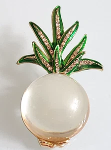 2 1/2" PINEAPPLE JELLY BELLY LUCITE RESIN BELLY FRUIT BROOCH PIN VINTAGE STYLE - Picture 1 of 11