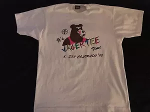 T-shirt vintage 1993 It's Jagertee Time sci colore schermo stelle grande - Foto 1 di 4