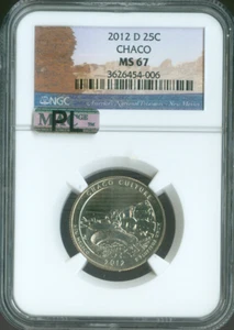 2012 D CHACO PARKS QUARTER NGC MS67 MAC PL . - Picture 1 of 2