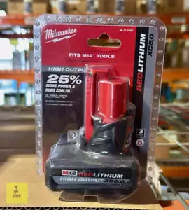 Milwaukee 48-11-2450 M12 REDLITHIUM High Output XC 5.0 Battery Pack - Picture 1 of 11