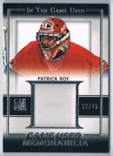 2016-17 LEAF IN THE GAME USED MEMORABILIA PATRICK ROY 32/45 #GU-19