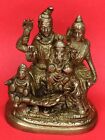 Lord Shiva Family Figurine Handmade Brass Shiv Parivar Statue Home Decor Figure