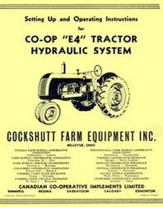 Manual del operador del sistema hidráulico de tractor Cockshutt CO-OP E4 - Imagen 1 de 1