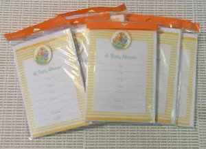 60 Hallmark Stationary Baby Shower Invitations Noah's Ark Invite Cards NEW - Picture 1 of 8