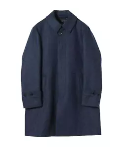 TOMORROWLAND x Ermenegildo ZEGNA Mackintosh Blue Wool Cashmere Coat SMALL 46 NEW - Picture 1 of 9