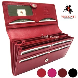 Designer Leather Purse RFID Quality Large Visconti New in Box HT35 - Picture 1 of 20