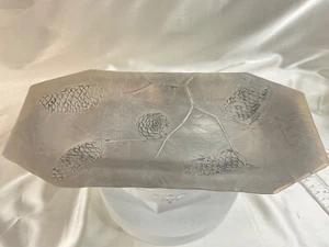 Aluminum Tray, Wendell 1/2 inch Hammered Aluminum, Evergreen Pinecone - Picture 1 of 5